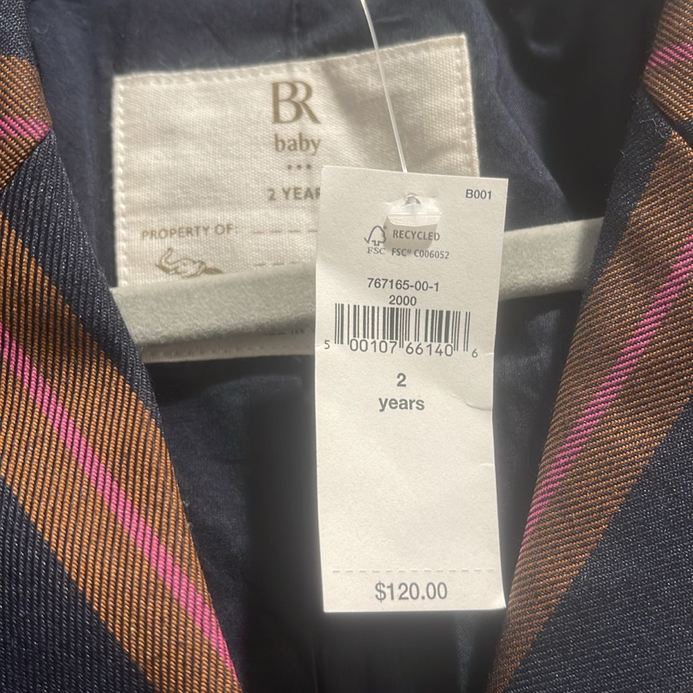 Banana Republic BABY sz 2 jacket brand new with tags - Picture 3 of 4